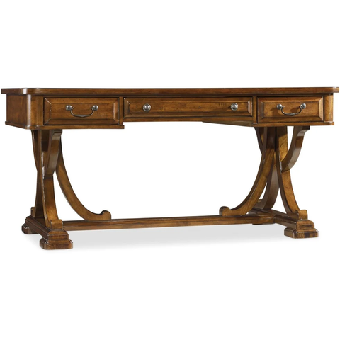 Hooker Furniture 64 Inch Wide Poplar Wood Writing Desk from the - Warm Chestnut