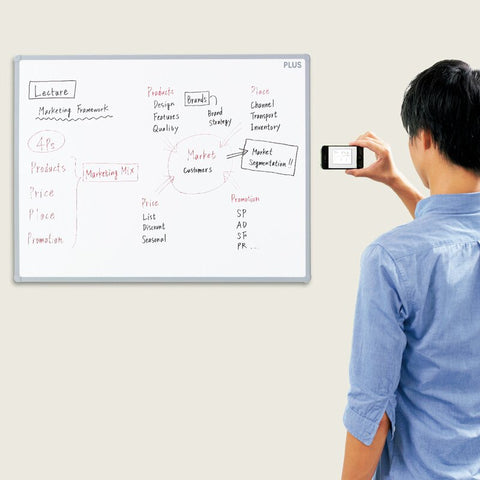 Smartphone Ready Magnetic Whiteboard Size: 47" x 71"