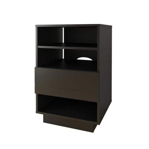 Stereo Black 1-Drawer Audio Cabinet