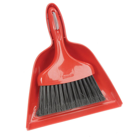 Libman Commercial Dust Pan With Whisk Broom - Red - 906 - pack of 6
