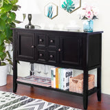 Electra 46" Wide 4 Drawer Acacia Wood Buffet Table