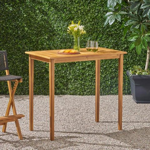 Dominique Solid Wood Bar Table