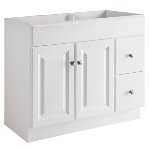 Wyndham 36-Inch 2-Drawer Vanity Without Top in White