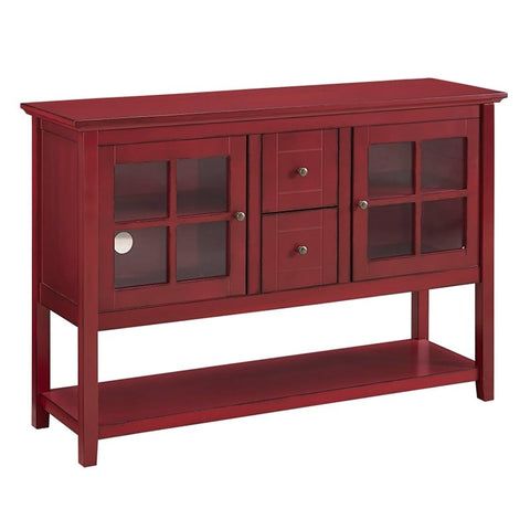 52" Buffet Table TV Stand in Antique Red