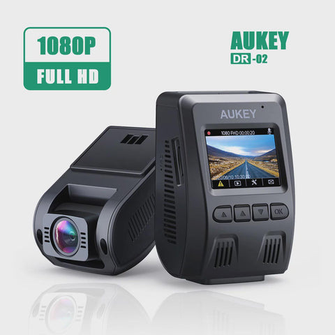 AUKEY Dash Cam FHD 1080p Car Camera 170 Degree 6-Lane Wide Angle Lens Dashboard Camera, Black-DR02