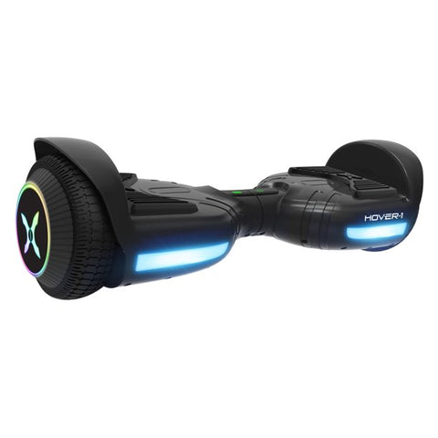 Hover-1 Blast Hoverboard, Black, 160 Lbs., Max Weight, 7 Mph Max Speed, LED Lights