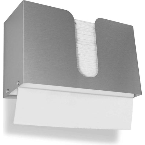 TrippNT Dual Dispensing Folded Paper Towel Dispenser, Stainless Steel