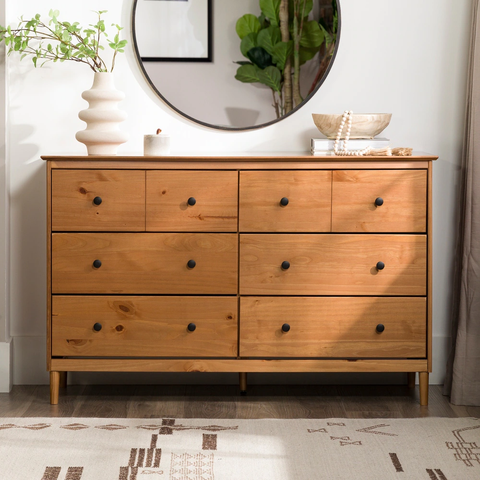 Middlebrook Bullrushes 6-drawer Solid Wood Dresser