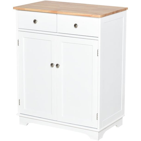 HOMCOM Space Saving Kitchen Sideboard with Functional Storage Cabinet  White