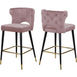 28"H Velvet Bar Stool
