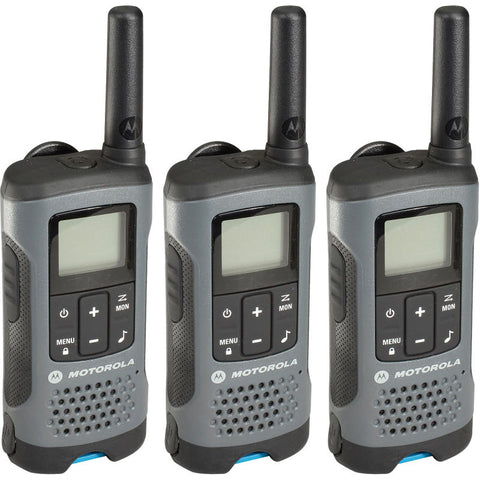 Motorola Talkabout® T200TP Rechargeable Two-Way Radios,Gray - 3 Pack