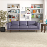 Lidia 89'' Mid-Century Modern Furniture Comfy Genuine Leather Sofa