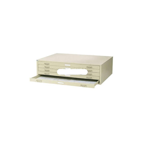 Interion® - Blueprint Flat File Cabinet – 5 Drawer - 41”W – Putty