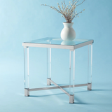 Shawna Acrylic End Table - 23.6" W x 23.6" L x 23.6" H