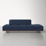 80" Genuine Leather Armless Sleeper