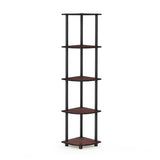 11.6"W x 11.6"D x 57.7"H 5-Shelf Corner Display Freestanding Shelving Unit