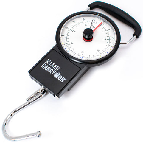 Miami Carry On Mechanical Luggage Scale with Tape Measure - 75Lbs / 34KG