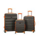 Rockland Luggage Melbourne 3 Piece Hardside Luggage Set with 30" Large Upright