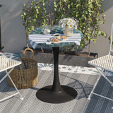 Garritt Outdoor Mgo Mosaic Stone/Concrete Bar Table