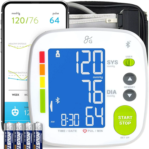 Greater Goods Bluetooth Full Set Blood Pressure Monitor Cuff and Kit