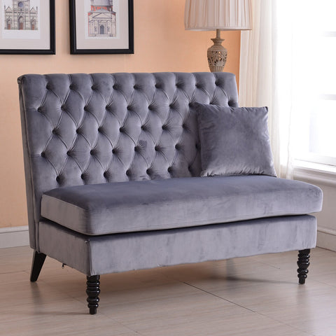 Ellayne Velvet 50" Armless Loveseat