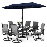 8 PCS Patio Dining Set with 13ft Patio Umbrella
