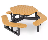 Hex Recycled Plastic Picnic Table - 46"