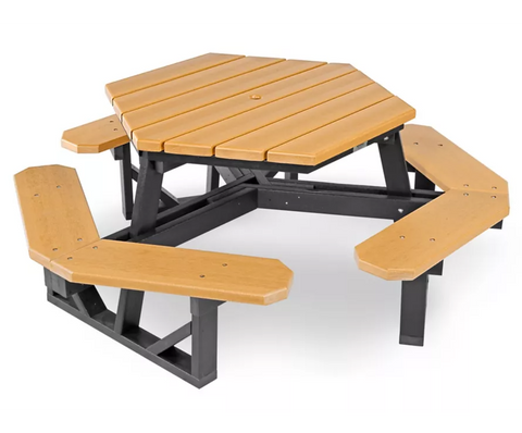 Hex Recycled Plastic Picnic Table - 46"