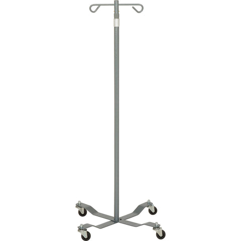 13033SV Economy Removable Top IV Pole, Silver Vein, 2 Hook, 40"- 82" Height