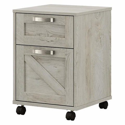 2 Drawer Mobile File Cabinet (Engineered Wood)
