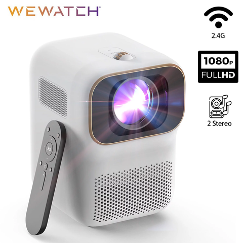 Mini WiFi Native 1080P Portable Projector, Outdoor Video Projector with HDMI for TV Stick, iOS, Android