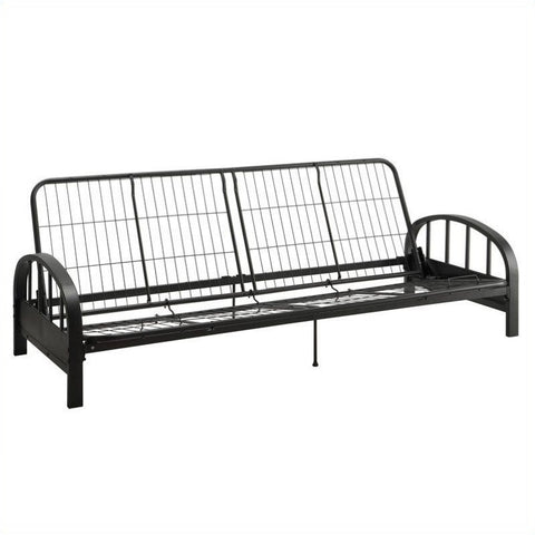 DHP Aiden Convertible Futon Sofa Frame in Black