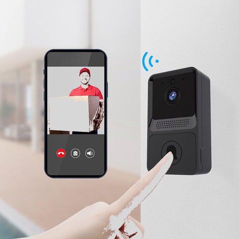 Hohaski Smart Wireless Remote Video Doorbell Intelligent Visual Doorbell Home Intercom HD Night Vision Wifi Rechargeable Security Door Doorbell