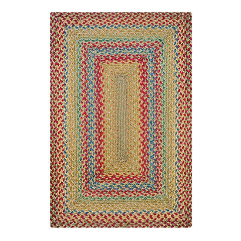 Lu Rectangular Red/Beige/Blue Stair Treads