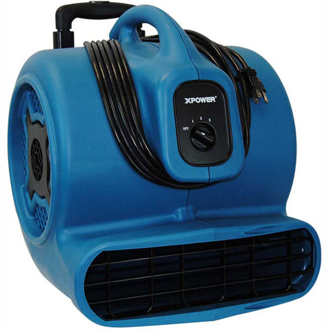 XPOWER Stackable Air Mover W/ Telescopic Handle & Wheels, 3 Speeds 3/4 HP - P-800H