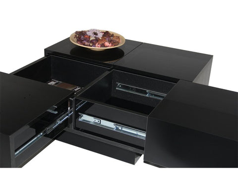 Pickrell Modern Coffee Table with Storage black