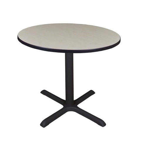 36 inch Round Breakroom X-base Table in Maple/Black