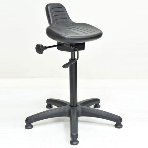 Interion® Sit Stand Stool - Polyurethane - Black