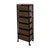 Metal Shelf with 6 Drawers with Zebra Print