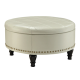 Copper Grove Payara Round Storage Ottoman with Flip Top Surface