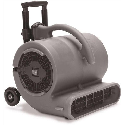 B-Air 1/2 HP Air Mover for Janitorial Water Damage Restoration Stackable Carpet Dryer Floor Blower Fan with Handle Grey