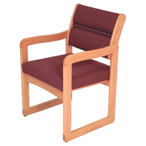 Reception Sled Chair in Light Oak