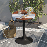 Garritt Outdoor Mgo Mosaic Stone/Concrete Bar Table