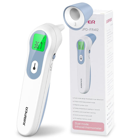 JUMPER Baby Thermometer Clinical Tested Digital Infrared Forehead and Ear Thermometer