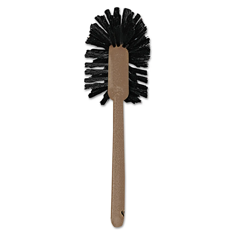 Commercial-Grade Toilet Bowl Brush 17" Handle, Brown