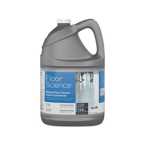Diversey Floor Science Neutral Floor Cleaner Concentrate, Slight Scent, 1 gal Container