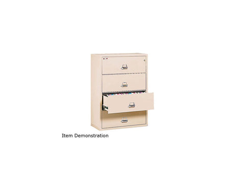 FireKing 4-Drawer Lateral Insulated File 37-27/64"W Parchment