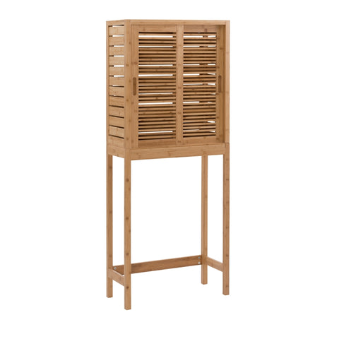 Linon Bracken Bamboo Spacesaver in Natural Brown