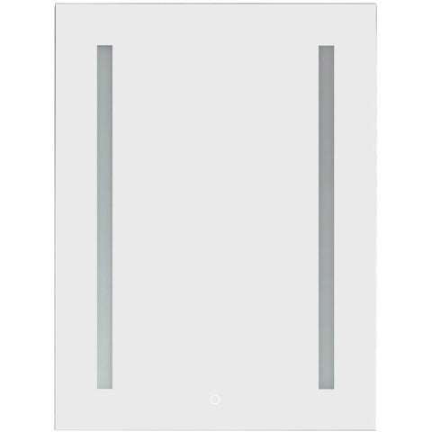 24" LED Lit Medicine Cabinet Wall Mounted Mirror in Silver