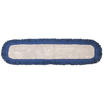 Microworks 36" Microfiber Touch Fasteners Dust Mop, Navy - 2506-MFVM-36